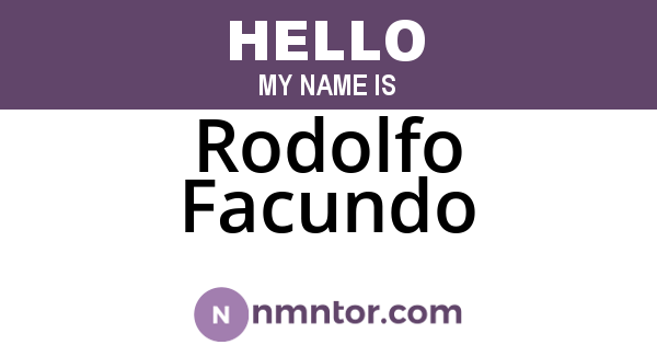 Rodolfo Facundo