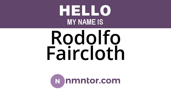Rodolfo Faircloth