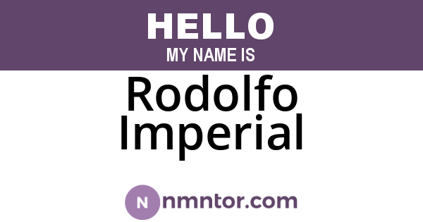 Rodolfo Imperial