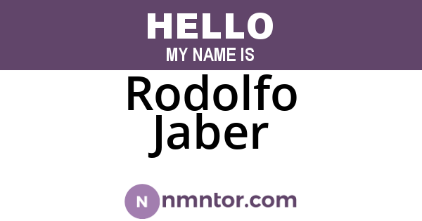 Rodolfo Jaber