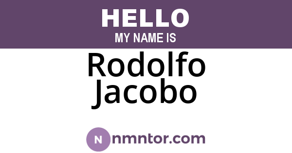 Rodolfo Jacobo