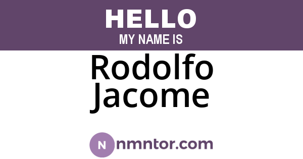 Rodolfo Jacome