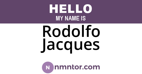 Rodolfo Jacques