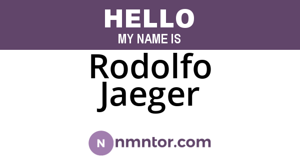 Rodolfo Jaeger