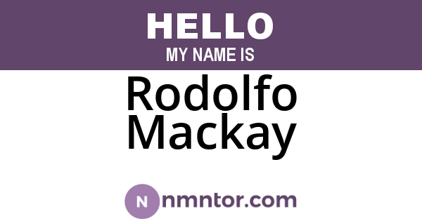 Rodolfo Mackay