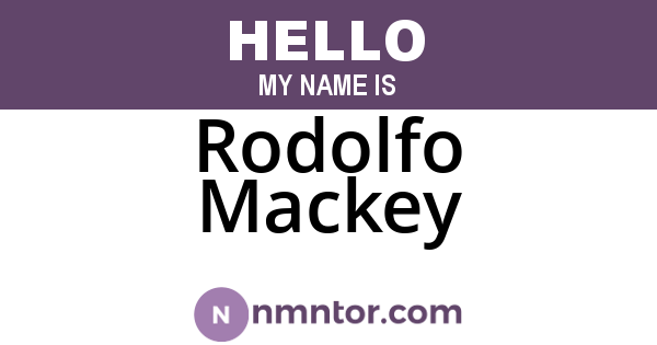 Rodolfo Mackey