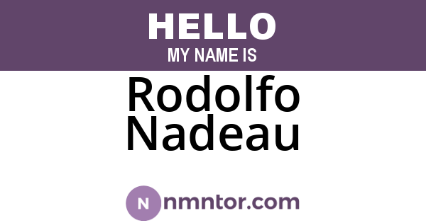 Rodolfo Nadeau