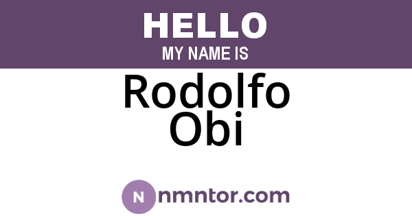 Rodolfo Obi