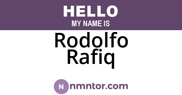 Rodolfo Rafiq