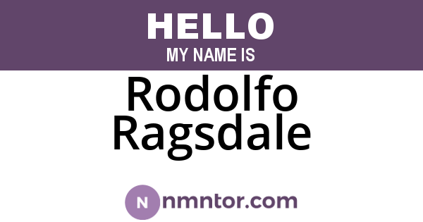 Rodolfo Ragsdale
