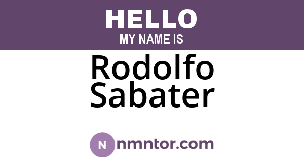 Rodolfo Sabater