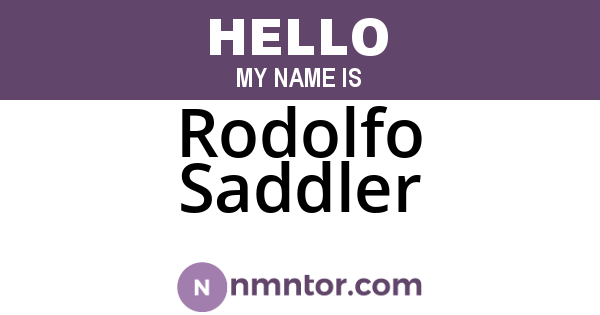 Rodolfo Saddler