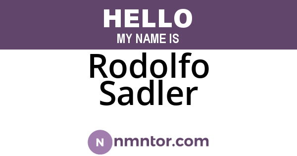 Rodolfo Sadler