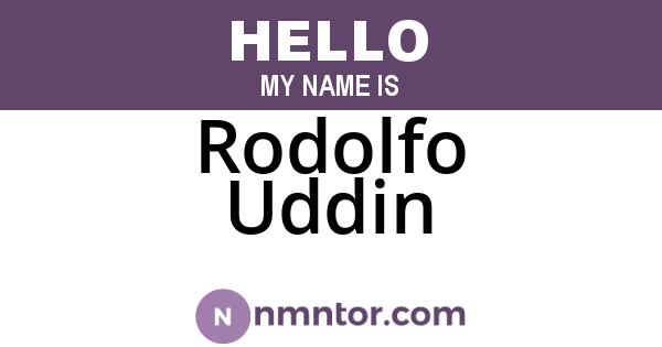Rodolfo Uddin