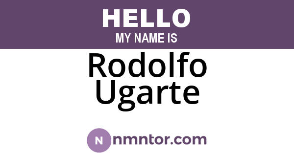 Rodolfo Ugarte