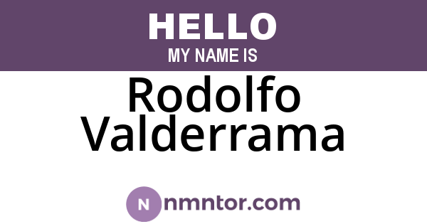 Rodolfo Valderrama