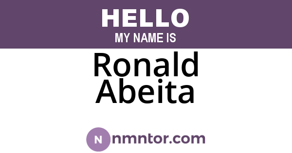 Ronald Abeita