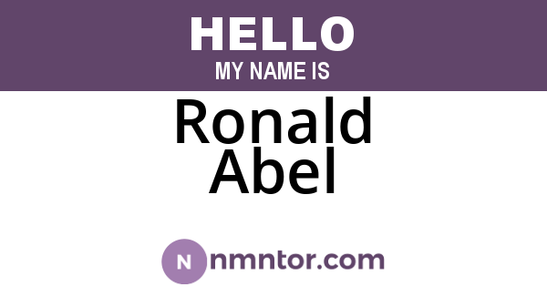 Ronald Abel
