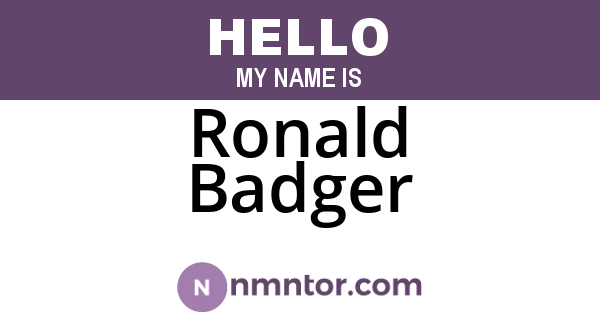 Ronald Badger