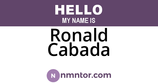 Ronald Cabada