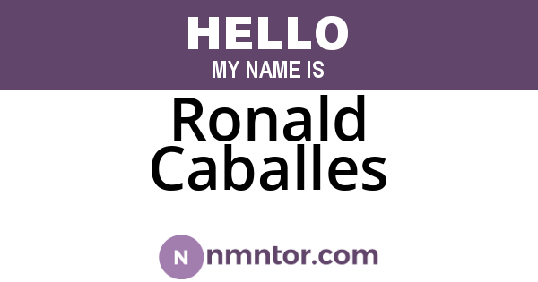 Ronald Caballes