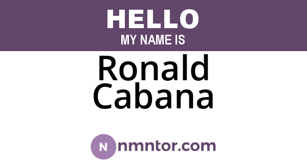 Ronald Cabana