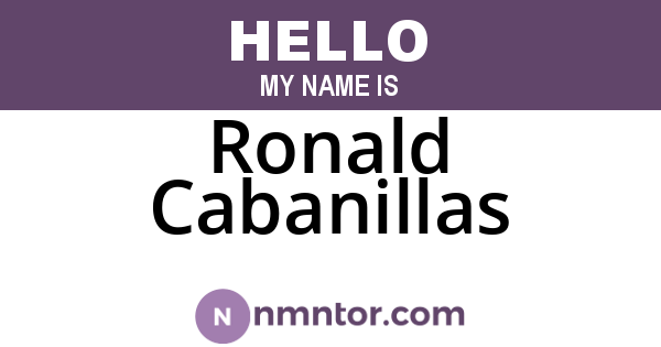 Ronald Cabanillas
