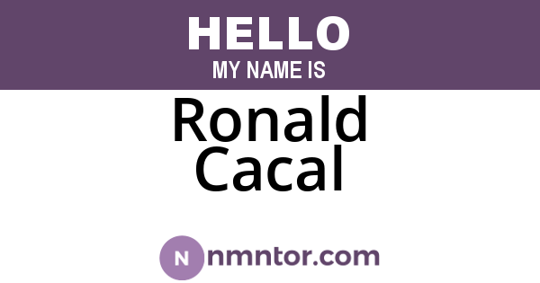 Ronald Cacal