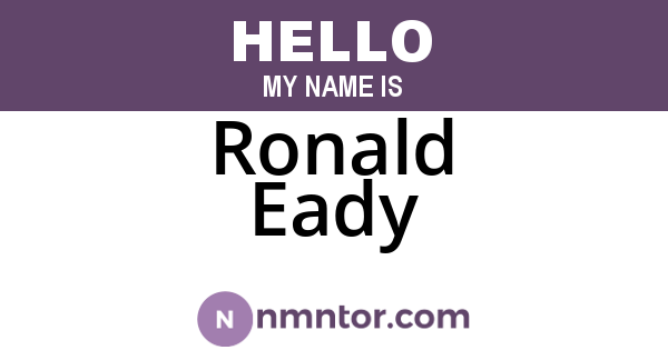 Ronald Eady