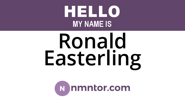 Ronald Easterling