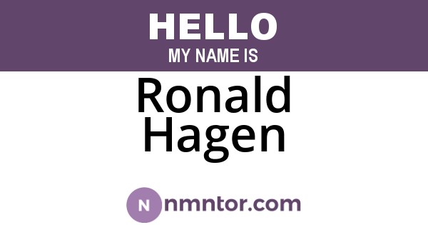 Ronald Hagen