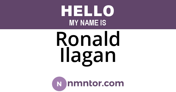 Ronald Ilagan