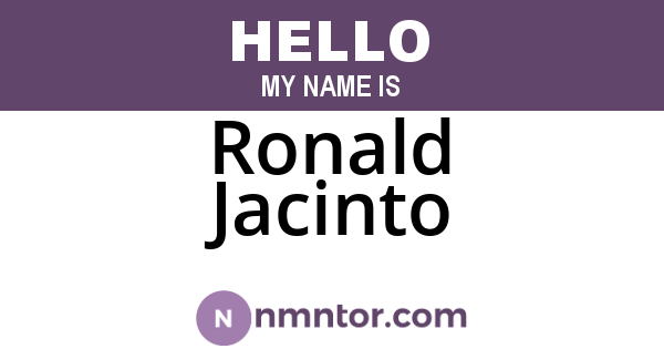 Ronald Jacinto