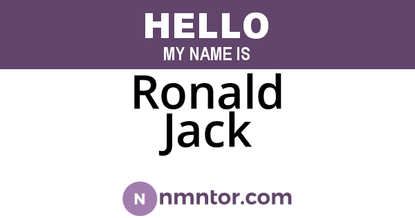 Ronald Jack