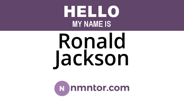 Ronald Jackson