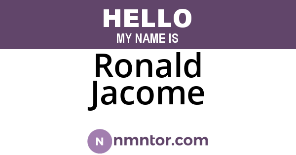 Ronald Jacome