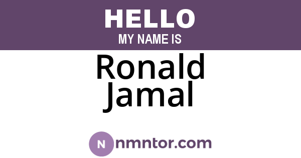 Ronald Jamal