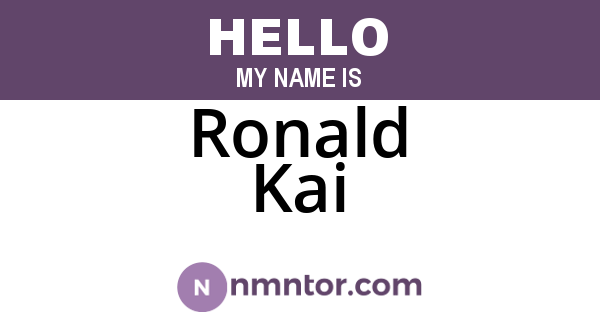 Ronald Kai