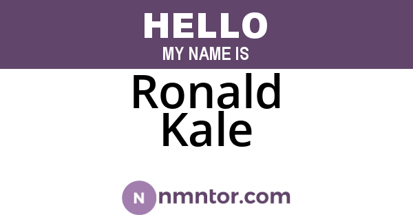 Ronald Kale