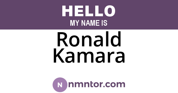 Ronald Kamara