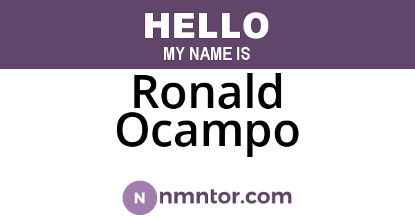 Ronald Ocampo