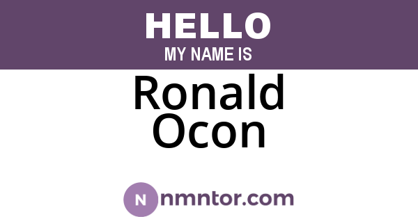 Ronald Ocon