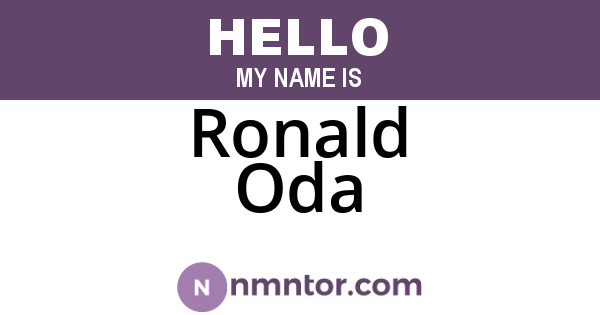 Ronald Oda