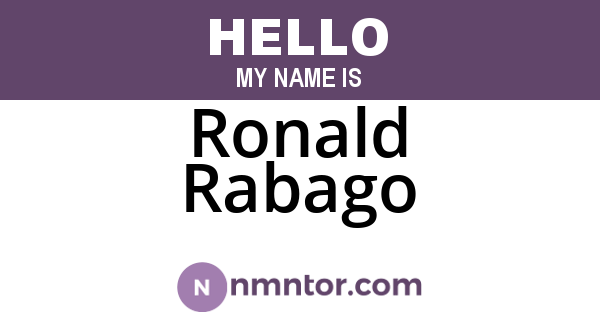 Ronald Rabago
