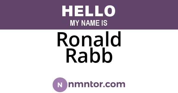 Ronald Rabb