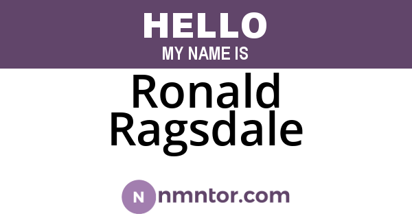 Ronald Ragsdale