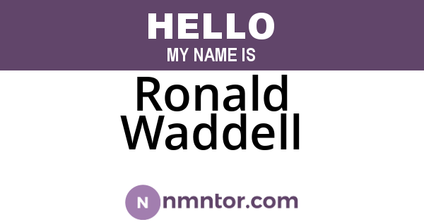 Ronald Waddell