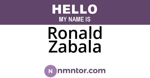 Ronald Zabala