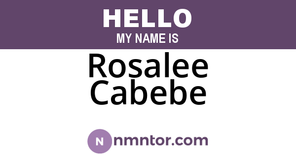 Rosalee Cabebe