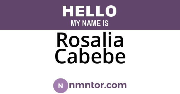 Rosalia Cabebe